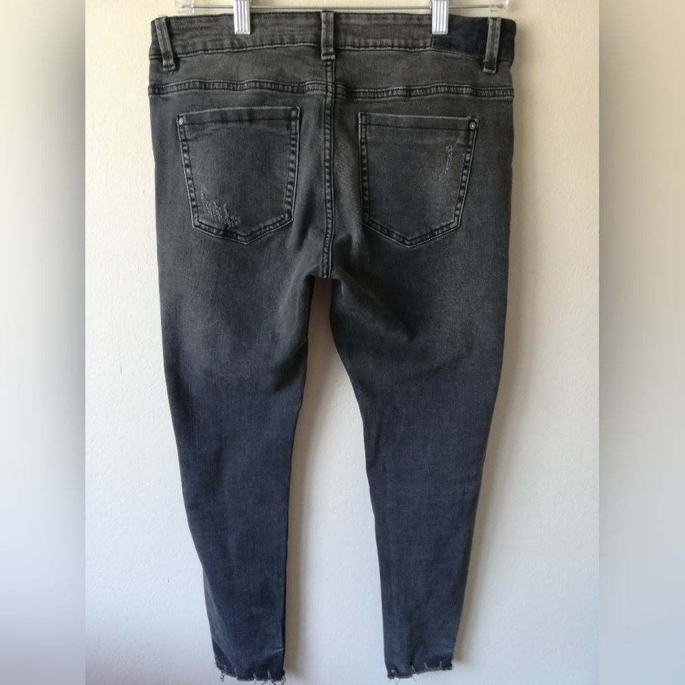 Zara Size 8 Skinny Leg Cut Gray Jeggings - Picture 2 of 12